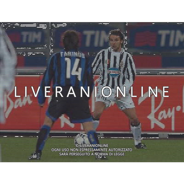 TORINO 04/02/04 SEMIFINALE TIM CUP 2003/04 JUVENTUS - INTER nella foto del piero alessandro ph gigi arcaini/ag.aldo liverani
