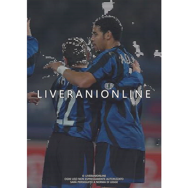 TORINO 04/02/04 SEMIFINALE TIM CUP 2003/04 JUVENTUS - INTER nella foto dopo secondo gol adriano leite ribeiro ph gigi arcaini/ag.aldo liverani