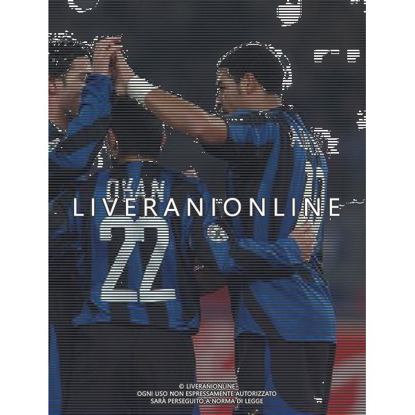 TORINO 04/02/04 SEMIFINALE TIM CUP 2003/04 JUVENTUS - INTER nella foto dopo secondo gol adriano leite ribeiro ph gigi arcaini/ag.aldo liverani