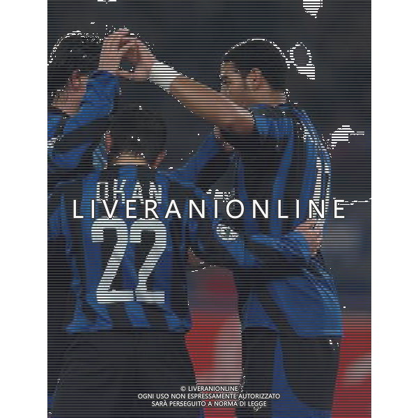 TORINO 04/02/04 SEMIFINALE TIM CUP 2003/04 JUVENTUS - INTER nella foto dopo secondo gol adriano leite ribeiro ph gigi arcaini/ag.aldo liverani