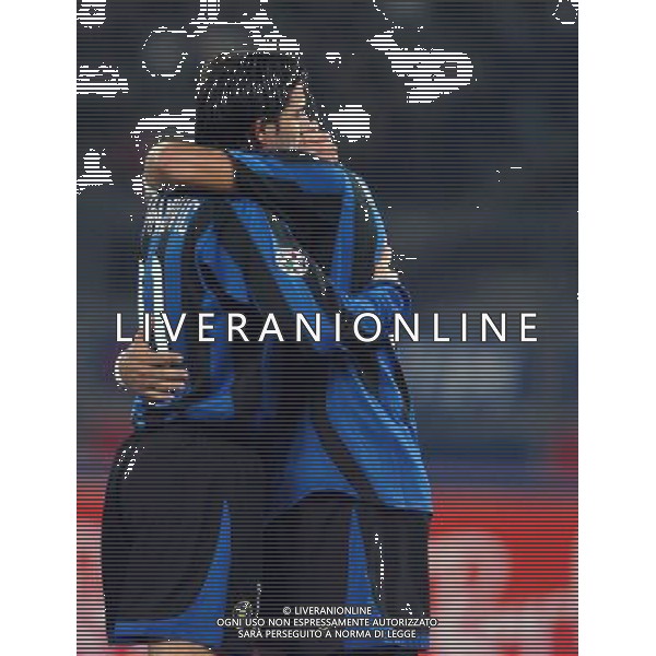 TORINO 04/02/04 SEMIFINALE TIM CUP 2003/04 JUVENTUS - INTER nella foto dopo secondo gol adriano leite ribeiro ph gigi arcaini/ag.aldo liverani
