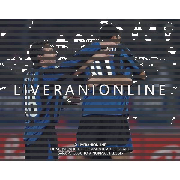 TORINO 04/02/04 SEMIFINALE TIM CUP 2003/04 JUVENTUS - INTER nella foto dopo secondo gol adriano leite ribeiro ph gigi arcaini/ag.aldo liverani