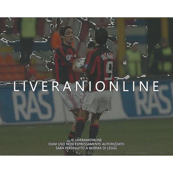 MILANO 5/2/2004 COPPA ITALIA TIM MILAN-LAZIO NELLA FOTOGOL DI INZAGHI PIPPO FOTO LIVERNI/AG ALDO LIVERANI