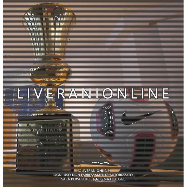 26/07/2010 CALCIO SPORT LEGA CALCIO - MILANO SORTEGGI E ACCOPPIAMENTI DELL\'EDIZIONE DELLA COPPA ITALIA 2010/2011 nella foto COOPA ITALIA PALLONE CALCIO SERIE A ©Fiochi/AG ALDO LIVERANI SAS