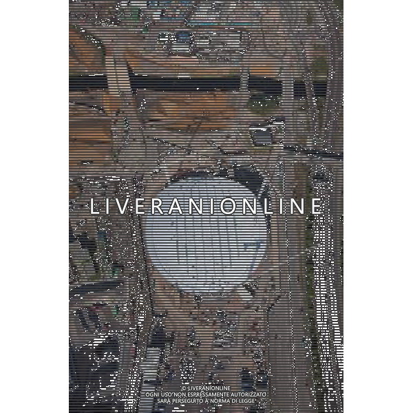 Olympic Park. Aerial views taken over the Olympic Park. Taken on 21 Jul 10 by Anthony Charlton. ©Photoshot/Agenzia Aldo Liverani Sas - ITALY ONLY - Veduta panoramica aerea del Parco Olimpico con le principali sedi olimpiche delle Olimpidi Londra 2012