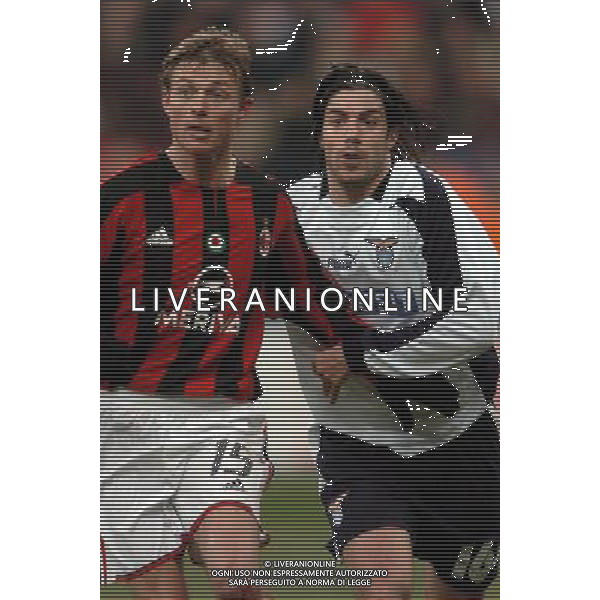 Milano 05/02/2004 coppa italia Tim Cup 2003/04 milan-lazio 1:2 nella foto tomasson giannichedda ph marco luzzani/ag aldo liverani s.a.s.