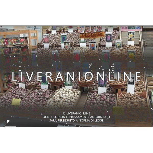 Flower bulbs for sale in the Bloemenmarkt, flower market in Amsterdam, Holland ©PHOTOSHOT/Agenzia Aldo Liverani Sas - ITALY ONLY - VEDUTE DELLA CITTA\' DI AMSTERDAM IN OLANDA PAESI BASSI