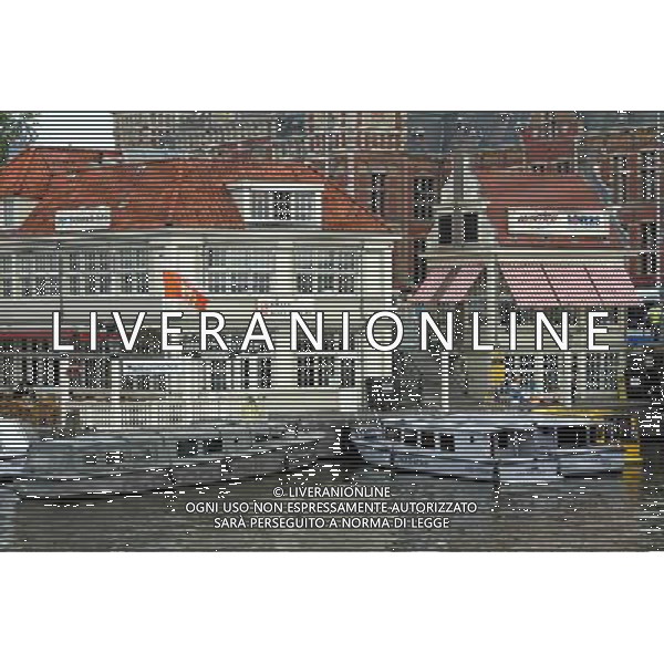 Smits Koffiehuis and water taxis building in Amsterdam, Holland ©PHOTOSHOT/Agenzia Aldo Liverani Sas - ITALY ONLY - VEDUTE DELLA CITTA\' DI AMSTERDAM IN OLANDA PAESI BASSI