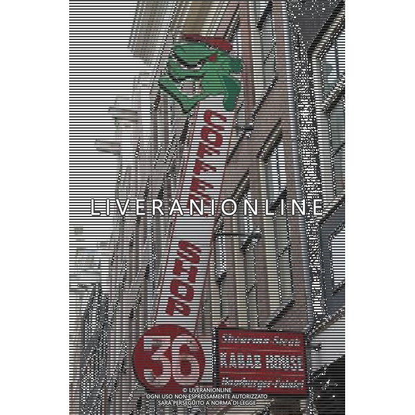 Coffee Shop sign in Amsterdam, Holland ©PHOTOSHOT/Agenzia Aldo Liverani Sas - ITALY ONLY - VEDUTE DELLA CITTA\' DI AMSTERDAM IN OLANDA PAESI BASSI