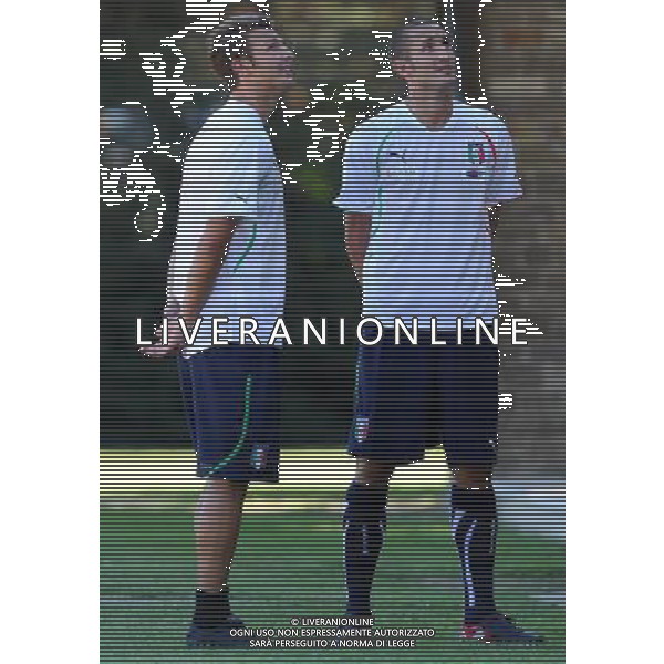 Raduno Nazionale Italiana a Coverciano Coverciano(FI) - 08.08.2010 Allenamento Nella Foto:GIORGIO CHIELLINI-MOTTA MARCO /Ph.Vitez-Ag. Aldo Liverani