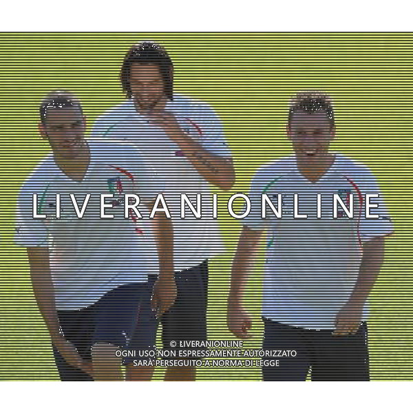 Raduno Nazionale Italiana a Coverciano Coverciano(FI) - 08.08.2010 Allenamento Nella Foto:cassano bonucci amauri /Ph.Vitez-Ag. Aldo Liverani