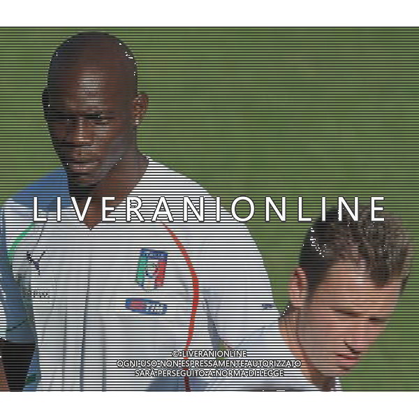 Raduno Nazionale Italiana a Coverciano Coverciano(FI) - 08.08.2010 Allenamento Nella Foto:ANTONIO CASSANO-MARIO BALOTELLI /Ph.Vitez-Ag. Aldo Liverani