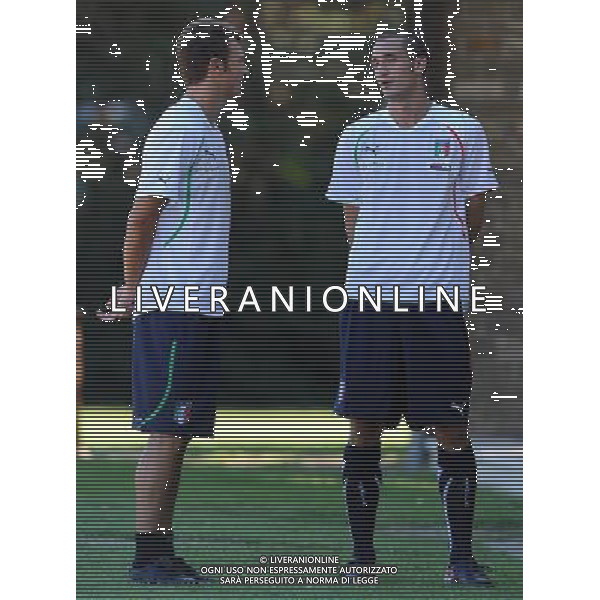 Raduno Nazionale Italiana a Coverciano Coverciano(FI) - 08.08.2010 Allenamento Nella Foto:giorgio chiellini-marco motta /Ph.Vitez-Ag. Aldo Liverani