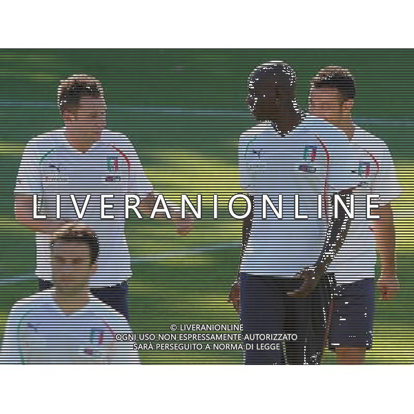 Raduno Nazionale Italiana a Coverciano Coverciano(FI) - 08.08.2010 Allenamento Nella Foto:fabio quagliarella-antonio cassano -mario balotelli /Ph.Vitez-Ag. Aldo Liverani