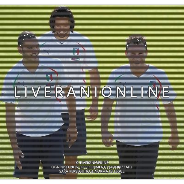 Raduno Nazionale Italiana a Coverciano Coverciano(FI) - 08.08.2010 Allenamento Nella Foto:cassano antonio -bonucci leonardo- amauri /Ph.Vitez-Ag. Aldo Liverani