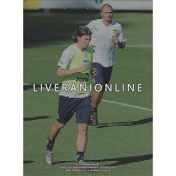 Raduno Nazionale Italiana a Coverciano Coverciano(FI) - 08.08.2010 Allenamento Nella Foto:montolivo riccardo- pepe simone /Ph.Vitez-Ag. Aldo Liverani