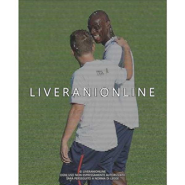 Raduno Nazionale Italiana a Coverciano Coverciano(FI) - 08.08.2010 Allenamento Nella Foto:cassano antonio- balotelli mario /Ph.Vitez-Ag. Aldo Liverani