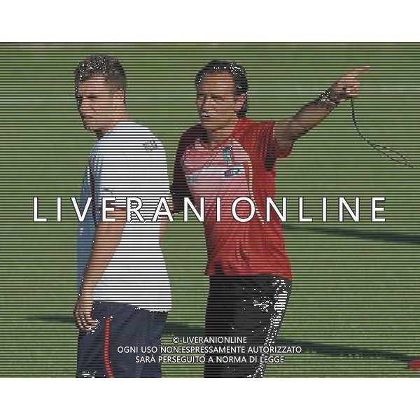 Raduno Nazionale Italiana a Coverciano Coverciano(FI) - 08.08.2010 Allenamento Nella Foto:cesare prandelli cassano antonio /Ph.Vitez-Ag. Aldo Liverani