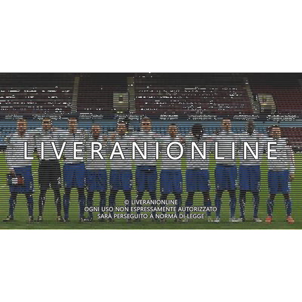 Amichevole Londra (Upton Park Stadium) - 10.08.2010 Italia-Costa d\'Avorio Nella Foto:italia squadra in formazione schierata durante l\'inno nazionale /Ph.Vitez-Ag. Aldo Liverani