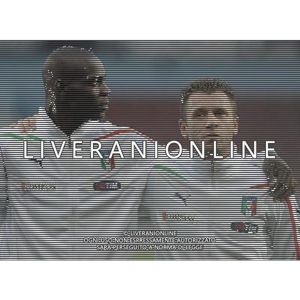 Amichevole Londra (Upton Park Stadium) - 10.08.2010 Italia-Costa d\'Avorio Nella Foto:mario balotelli e antonio cassano /Ph.Vitez-Ag. Aldo Liverani