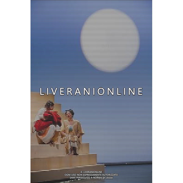 L\'opera \'Montezuma\', una co-produzione tra Theater der Welt, Edinburgh International Festival, Teatro Real de Madrid, Instituto Nacional de Bellas Artes, Festival Internacional Cervantino, Cultura UDG, Universidad de Guadalajara, Messico e Anglo Fondazione, in scena al King\'s Theatre, Festival internazionale di Edimburgo, 12 agosto 2010. AGALDOLIVERANI ONLYITALY