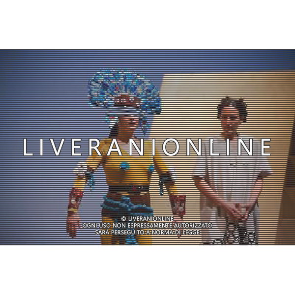 L\'opera \'Montezuma\', una co-produzione tra Theater der Welt, Edinburgh International Festival, Teatro Real de Madrid, Instituto Nacional de Bellas Artes, Festival Internacional Cervantino, Cultura UDG, Universidad de Guadalajara, Messico e Anglo Fondazione, in scena al King\'s Theatre, Festival internazionale di Edimburgo, 12 agosto 2010. AGALDOLIVERANI ONLYITALY