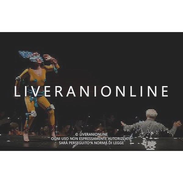 L\'opera \'Montezuma\', una co-produzione tra Theater der Welt, Edinburgh International Festival, Teatro Real de Madrid, Instituto Nacional de Bellas Artes, Festival Internacional Cervantino, Cultura UDG, Universidad de Guadalajara, Messico e Anglo Fondazione, in scena al King\'s Theatre, Festival internazionale di Edimburgo, 12 agosto 2010. AGALDOLIVERANI ONLYITALY