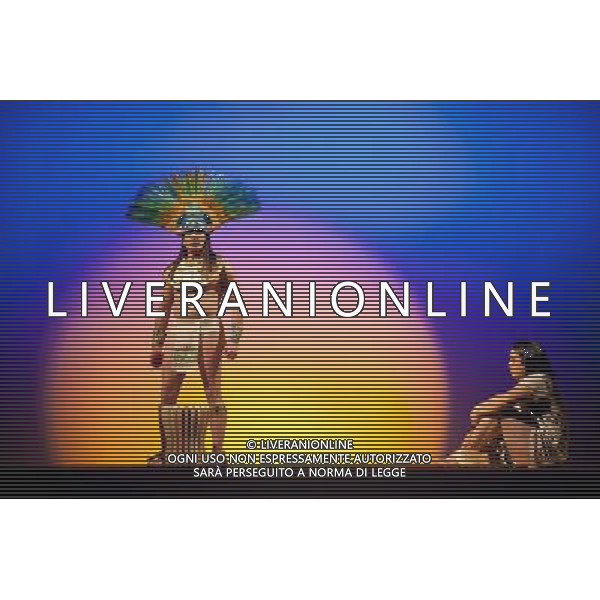 L\'opera \'Montezuma\'FLAVIO OLIVER (left) una co-produzione tra Theater der Welt, Edinburgh International Festival, Teatro Real de Madrid, Instituto Nacional de Bellas Artes, Festival Internacional Cervantino, Cultura UDG, Universidad de Guadalajara, Messico e Anglo Fondazione, in scena al King\'s Theatre, Festival internazionale di Edimburgo, 12 agosto 2010. AGALDOLIVERANI ONLYITALY