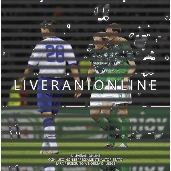 SV Werder Brema - UC Sampdoria UEFA Preliminari Champions League, Play-Off, 2010/2011 18.08.2010 nella foto ESULTANZA DOPO IL GOL DI Clemens FRITZ DEL 1-0 copyright by firo sportphoto/Agenzia Aldo Liverani Sas - ITALY ONLY - EDITORIAL USE ONLY