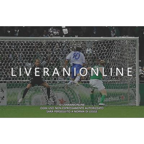 18.08.2010 UEFA Champions League, CL, Play-Off, Saison 2010/2011 SV Werder Bremen - UC Sampdoria Genova 3:1 NELLA FOTO IL GOL DI GIAMPAOLO PAZZINI FOTO FIRO-AG ALDO LIVERANI ONLY ITALY