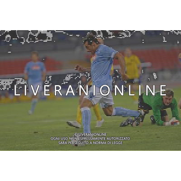 19 AGOSTO 2010 EUROPA LEAGUE NAPOLI-ELSBORG NELLA FOTO:IL GOL DI EZEQUIEL LAVEZZI FOTO MOSCA- AG.LIVERANI SAS