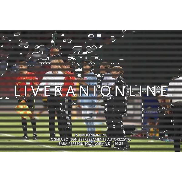 19 AGOSTO 2010 EUROPA LEAGUE NAPOLI-ELSBORG NELLA FOTO: ENTRATA IN CAMPO PER EDINSON CAVANI FOTO MOSCA- AG.LIVERANI SAS