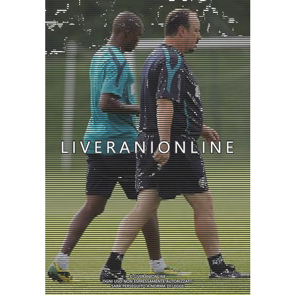 Allenamento Inter Calcio Appiano gentile (Co) 20/08/2010 nella foto rafael benitez e eto\'o samuel ©Luzzani/Agenzia Aldo Liverani Sas