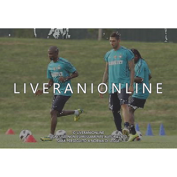 Allenamento Inter Calcio Appiano gentile (Co) 20/08/2010 nella foto marco materazzi e eto\'o samuel ©Luzzani/Agenzia Aldo Liverani Sas