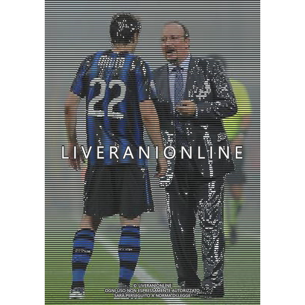 Supercoppa TIM 2010 Milano - 21.08.2010 Inter-Roma Nella Foto:rafael benitez e diego milito /Ph.Vitez-Ag. Aldo Liverani
