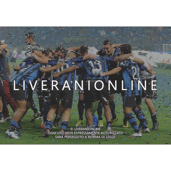 Supercoppa TIM 2010 Milano - 21.08.2010 Inter-Roma Nella Foto:festeggiamenti esultanza giocatori inter a fine gara /Ph.Vitez-Ag. Aldo Liverani