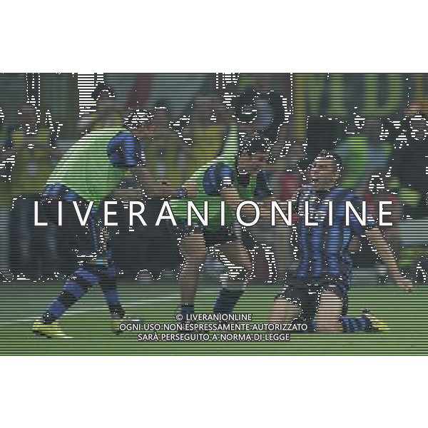 Milano 21-08-2010 Supercoppa Tim Inter-Roma 3:1 nella foto lucio esulta dopo il gol di eto\'o ph marco luzzani/ag aldo liverani s.a.s.