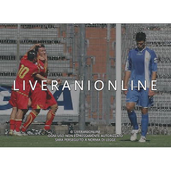 Como - Ravenna Prima giornata di campionato, Prima divisione girone A 22/08/2010 nella foto esultanza dopo il gol di piovaccari ©Luzzani/Agenzia Aldo Liverani Sas