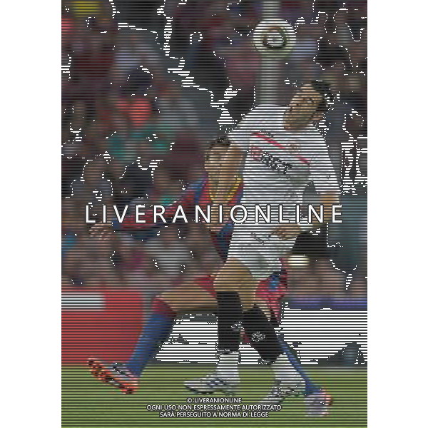 BARCELLONA-SIVIGLIA SUPERCOPPA DI SPAGNA 2010 NELLA FOTO Alvaro Negredo -Gerard Pique (ALTERPHOTOS/Acero)-AG ALDO LIVERANI ONLY ITALY