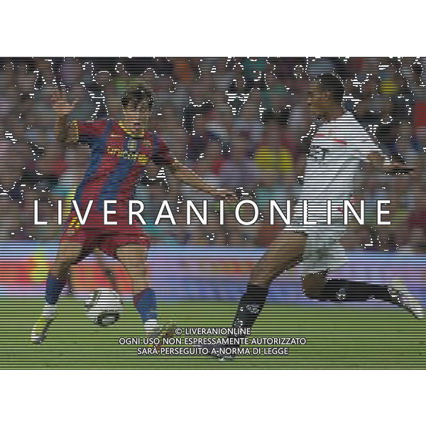 BARCELLONA-SIVIGLIA SUPERCOPPA DI SPAGNA 2010 NELLA FOTO Bojan Krkic -Abdoulay Konko (ALTERPHOTOS/Acero)-AG ALDO LIVERANI ONLY ITALY