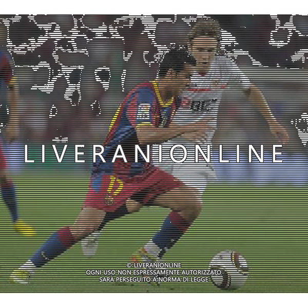 BARCELLONA-SIVIGLIA SUPERCOPPA DI SPAGNA 2010 NELLA FOTO Pedro Rodriguez -Diego Capel (ALTERPHOTOS/Acero)-AG ALDO LIVERANI ONLY ITALY