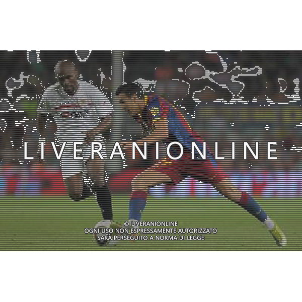 BARCELLONA-SIVIGLIA SUPERCOPPA DI SPAGNA 2010 NELLA FOTO Pedro Rodriguez-Didier Zokora (ALTERPHOTOS/Acero)-AG ALDO LIVERANI ONLY ITALY