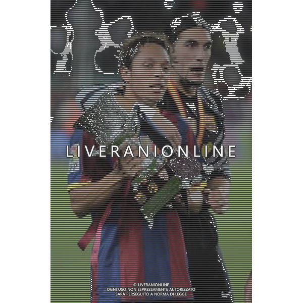 BARCELLONA-SIVIGLIA SUPERCOPPA DI SPAGNA 2010 NELLA FOTO Adriano Correia -Jose Manuel Pinto (ALTERPHOTOS/Acero)-AG ALDO LIVERANI ONLY ITALY