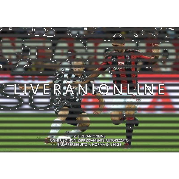 Trofeo Luigi Berlusconi 2010 Milano - 22.08.2010 Milan-Juventus Nella Foto:giorgio chiellini e marco borriello /Ph.Vitez-Ag. Aldo Liverani