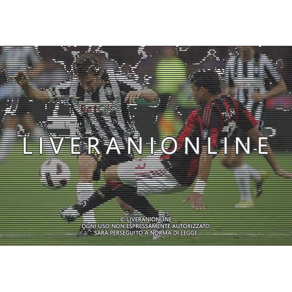 MILAN - JUVENTUS 20mo TROFEO LUIGI BERLUSCONI 22/08/2010 nella foto alessandro del piero e thiago silva ©Luzzani/Agenzia Aldo Liverani Sas