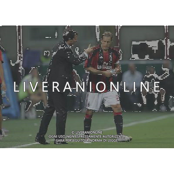 Milano 22-08-2010 20 Trofeo Luigi Berlusconi Milan-Juventus nella foto massimiliano allegri e massimo ambrosini ph marco luzzani/ag aldo liverani s.a.s.