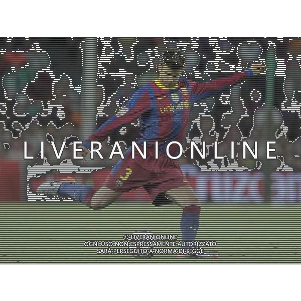 FC Barcelona\'s Gerard Pique during SuperCup of Spain Final match. August 21,2010. (ALTERPHOTOS/Acero) BARCELLONA-SIVIGLIA SUPERCOPPA DI SPAGNA 2010 AG ALDO LIVERANI SAS ITALY ONLY *** Local Caption *** .