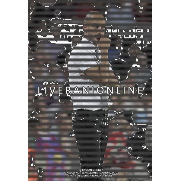 FC Barcelona\'s coach Pep Guardiola during SuperCup of Spain Final match. August 21,2010. (ALTERPHOTOS/Acero) BARCELLONA-SIVIGLIA SUPERCOPPA DI SPAGNA 2010 AG ALDO LIVERANI SAS ITALY ONLY *** Local Caption *** .