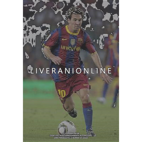 FC Barcelona\'s Lionel Messi during SuperCup of Spain Final match. August 21,2010. (ALTERPHOTOS/Acero) BARCELLONA-SIVIGLIA SUPERCOPPA DI SPAGNA 2010 AG ALDO LIVERANI SAS ITALY ONLY *** Local Caption *** .