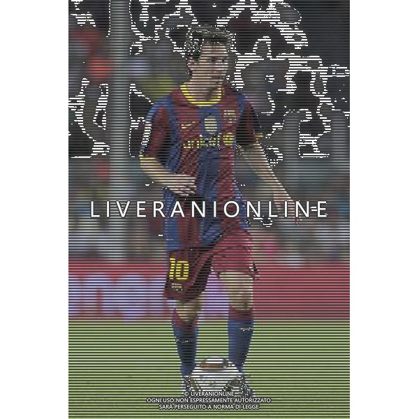 FC Barcelona\'s Lionel Messi during SuperCup of Spain Final match. August 21,2010. (ALTERPHOTOS/Acero) BARCELLONA-SIVIGLIA SUPERCOPPA DI SPAGNA 2010 AG ALDO LIVERANI SAS ITALY ONLY *** Local Caption *** .